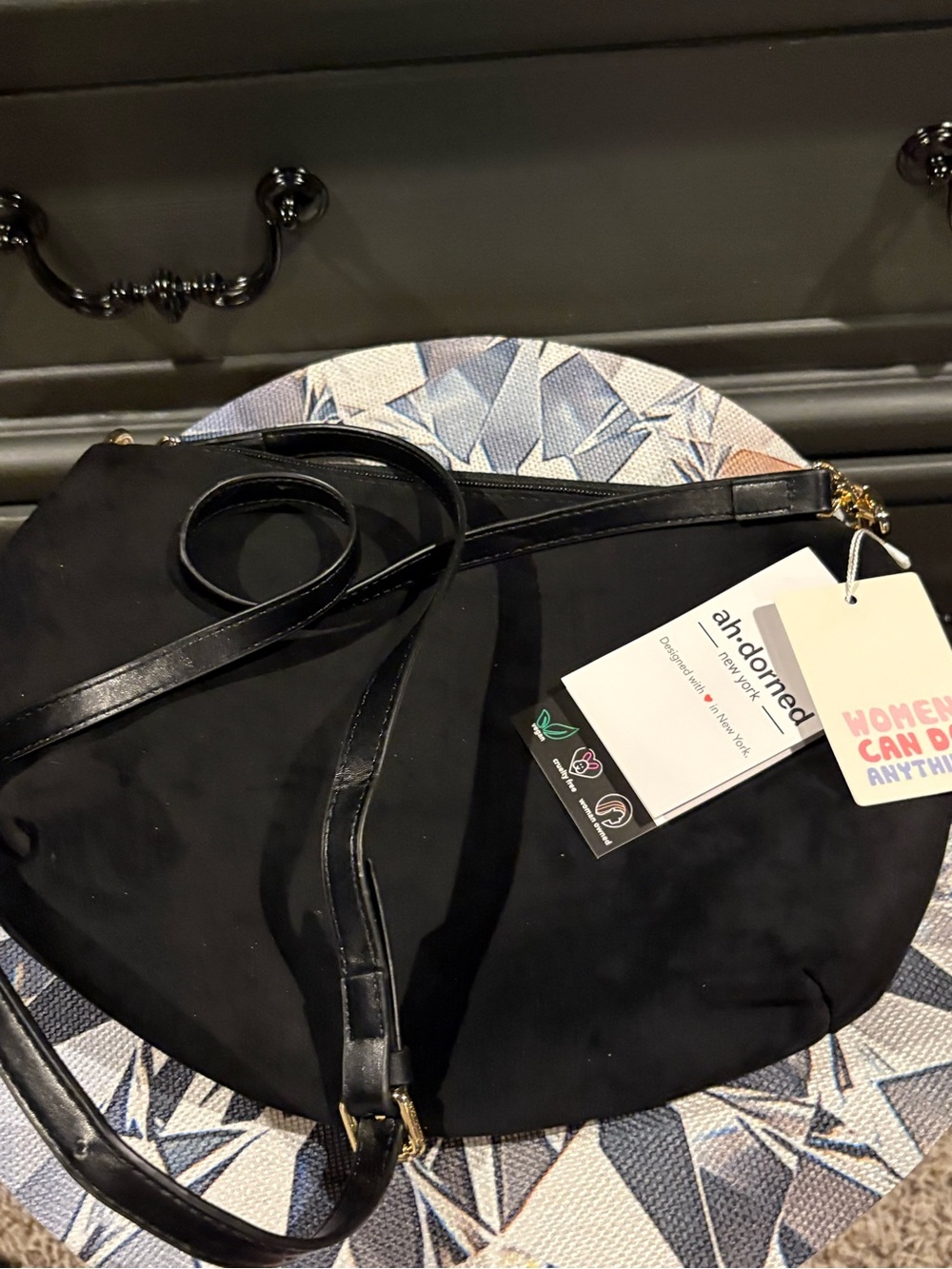 Ah-dorned Vegan Suede bag
